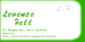 levente hell business card